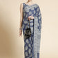 Classic Cotton Lucknowi Blue Chikankari Work Saree