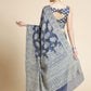 Classic Cotton Lucknowi Blue Chikankari Work Saree