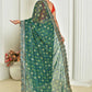 Classic Georgette Blue Embroidered Saree