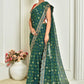 Classic Georgette Blue Embroidered Saree
