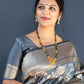 Classic Banarasi Silk Blue Weaving Saree