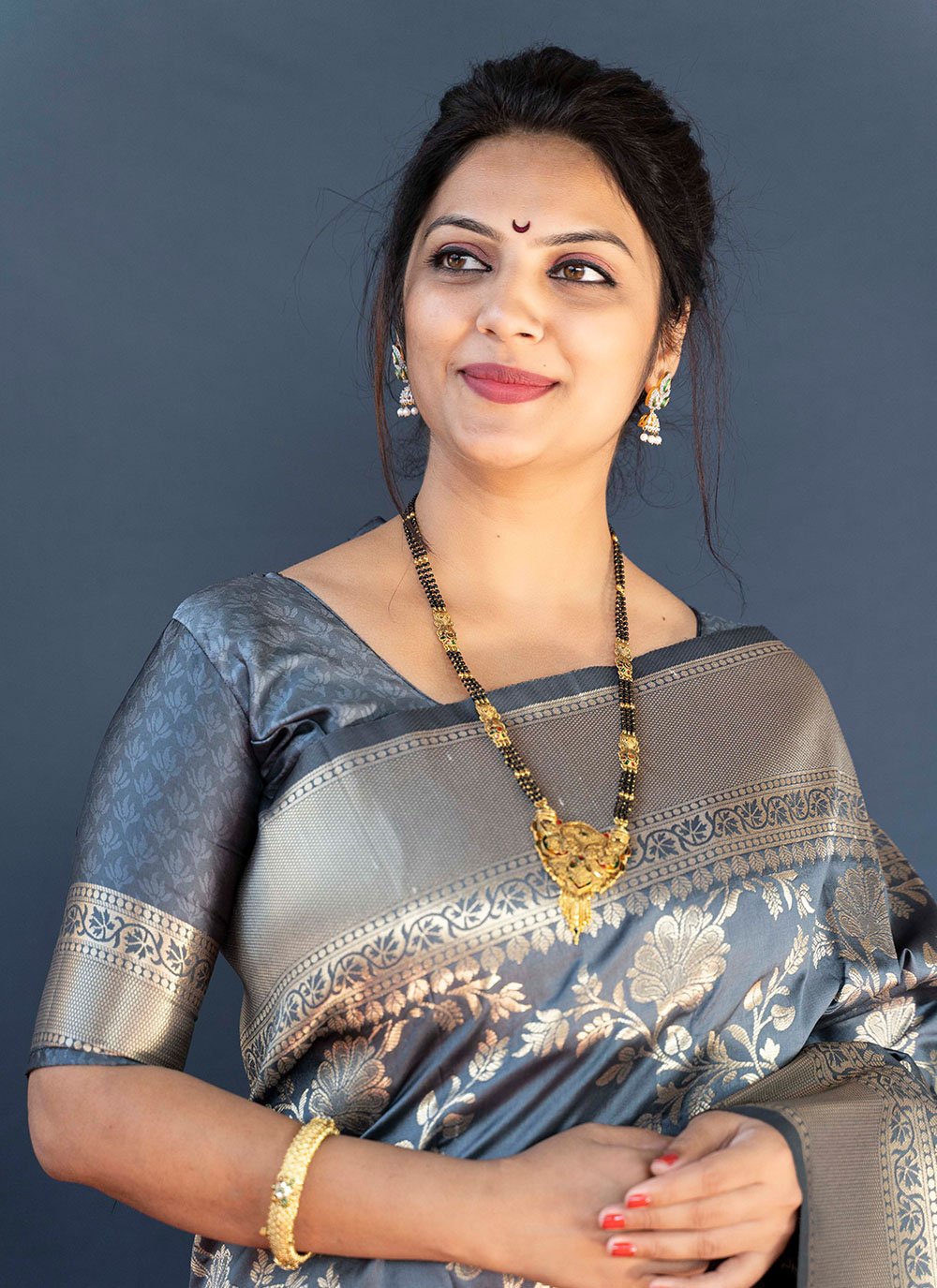 Classic Banarasi Silk Blue Weaving Saree