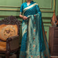 Contemporary Silk Blue Weaving Saree