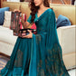 Contemporary Fancy Fabric Blue Foil Print Saree