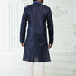 Kurta Pyjama Cotton Linen Blue Thread Mens