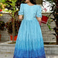 Gown Muslin Blue Bandhej Gown