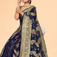 Trendy Saree Organza Blue Weaving Saree