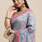Contemporary Cotton Silk Blue Woven Saree