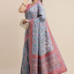 Contemporary Cotton Silk Blue Woven Saree