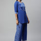 Designer Kurti Cotton Blue Print Kurtis