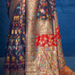 Traditional Saree Silk Blue Kashmiri Saree