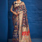 Traditional Saree Silk Blue Kashmiri Saree