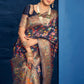 Traditional Saree Silk Blue Kashmiri Saree
