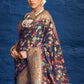 Traditional Saree Silk Blue Kashmiri Saree