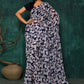 Designer Faux Georgette Blue Digital Print Saree