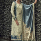 Straight Salwar Suit Velvet Blue Digital Print Salwar Kameez