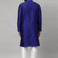 Kurta Pyjama Art Dupion Silk Blue Embroidered Mens