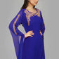 Party Wear Kurti Georgette Blue Embroidered Kurtis