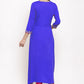 Party Wear Kurti Rayon Blue Embroidered Kurtis