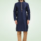 Kurta Pyjama Banarasi Jacquard Blue Fancy Work Mens