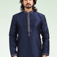 Kurta Pyjama Banarasi Jacquard Blue Fancy Work Mens