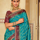 Trendy Saree Fancy Fabric Blue Embroidered Saree