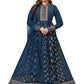 Trendy Suit Faux Georgette Blue Embroidered Salwar Kameez