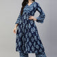 Casual Kurti Cotton Blue Print Kurtis