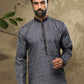 Kurta Pyjama Handloom Cotton Blue Digital Print Mens