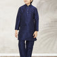 Kurta Pyjama Art Banarasi Silk Blue Plain Kids
