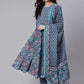 Pant Style Suit Cotton Blue Print Salwar Kameez