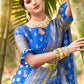 Classic Jacquard Silk Blue Zari Saree