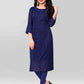 Designer Kurti Chiffon Georgette Blue Embroidered Kurtis