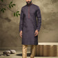 Kurta Pyjama Handloom Cotton Blue Digital Print Mens