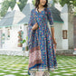 Pant Style Suit Cotton Blue Lace Salwar Kameez
