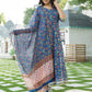 Pant Style Suit Cotton Blue Lace Salwar Kameez