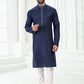 Kurta Pyjama Cotton Linen Blue Thread Mens