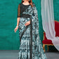 Contemporary Silk Blue Patch Border Saree