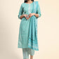Salwar Suit Cotton Blue Print Salwar Kameez
