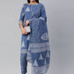 Trendy Suit Cotton Blue Block Print Salwar Kameez