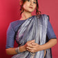 Trendy Saree Organza Blue Patch Border Saree