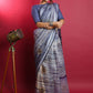 Trendy Saree Organza Blue Patch Border Saree