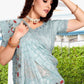 Classic Crepe Silk Blue Embroidered Saree