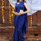 Contemporary Georgette Blue Embroidered Saree