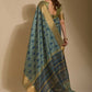 Classic Art Silk Blue Print Saree
