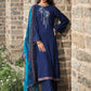 Salwar Suit Silk Blue Embroidered Salwar Kameez