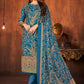 Trendy Suit Pashmina Blue Diamond Salwar Kameez