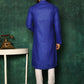 Kurta Pyjama Cotton Blue Plain Mens