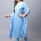 Salwar Suit Cotton Blue Print Salwar Kameez