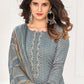 Salwar Suit Pashmina Blue Embroidered Salwar Kameez